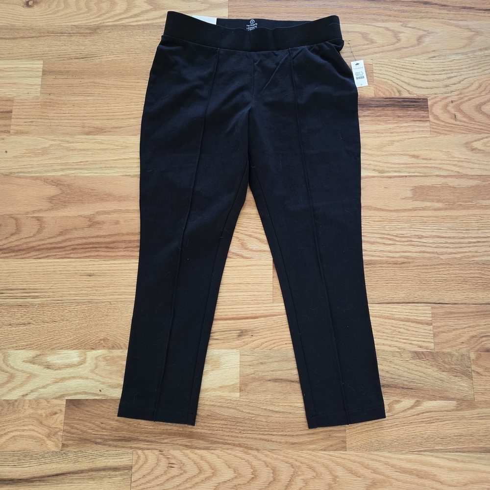 Brand New Talbots Black Cropped Cotton Leggings Size Small